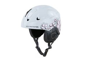 Шлем горнолыжный с механизмом регулировки MOON MS-2948 ABS p-p S-53-55 Белый-розовый