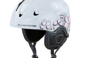 Шлем горнолыжный с механизмом регулировки MOON MS-2948 p-p S-53-55 Белый-розовый (AN0281)