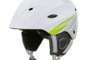 Шлем горнолыжный с механизмом регулировки MOON MS-6287 p-p 58-61 Белый-салатовый (AN0285)