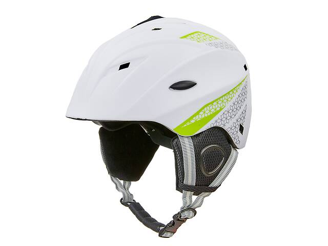 Шлем горнолыжный с механизмом регулировки MOON MS-6287 PC p-p L-55-61 Белый-салатовый