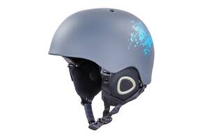 Шлем горнолыжный с механизмом регулировки MOON MS-6289 PC p-p M 55-58 Серый-голубой