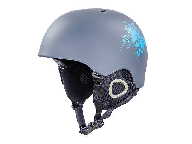 Шлем горнолыжный с механизмом регулировки MOON MS-6289 PC p-p M 55-58 Серый-голубой