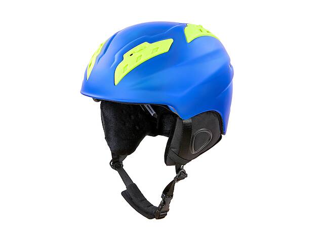 Шлем горнолыжный с механизмом регулировки MOON MS-96 PC p-p M 55-58 Синий-салатовый