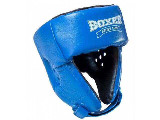 Шолом карате кожвініл Boxer Sport Line M Синій (hub_p1d95j)