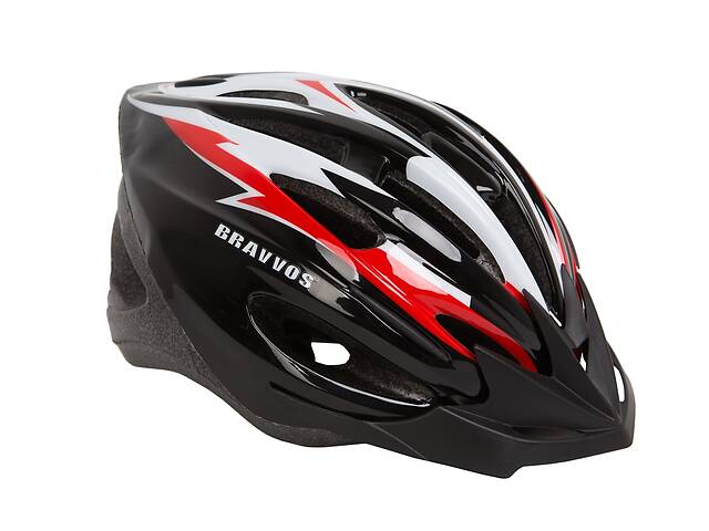 Шлем велосипедный Bravvos HE127 Черный/Красный (HEAD-034)
