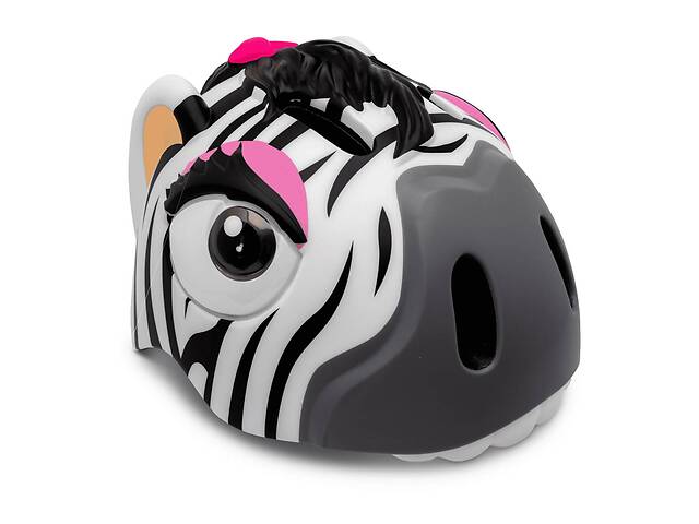 Шлем велосипедный детский Crazy Safety Зебра 49-55 см Черно-белый