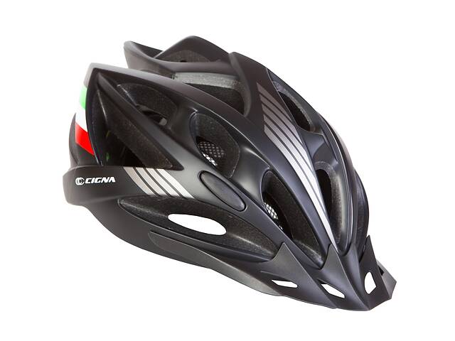 Шлем велосипедный с козырьком CIGNA WT-036 черный (Черный)