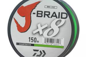 Шнур Daiwa J-Braid X8 0.18мм-150м Chartreuse (699018 / 12750-018)
