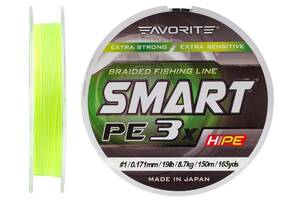 Шнур Favorite Smart PE 3x 150м #1.0/0.171mm 19lb/8.7kg (1013-1693.10.58)