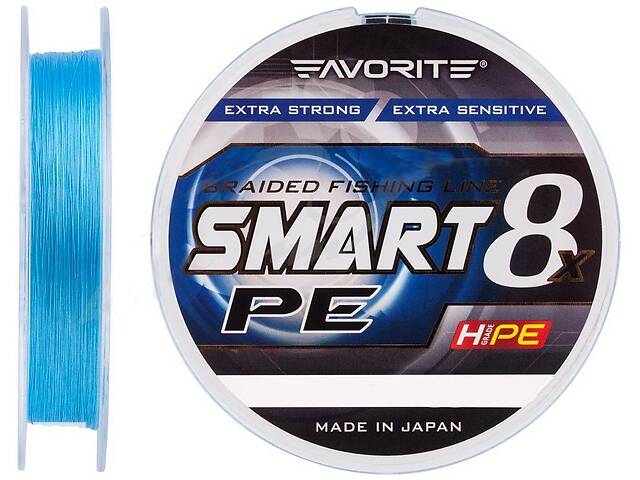 Шнур Favorite Smart PE 8x 150м #0.8/0.153mm 10lb/6.8kg Синий (1013-1693.10.72)