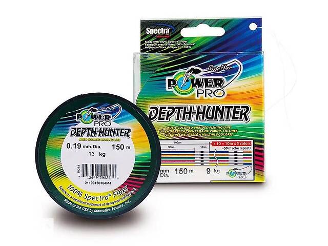 Шнур Power Pro Depth-Hunter Multi Color 1600m 0.19mm 28.6lb/13.0kg (1013-2266.78.64)