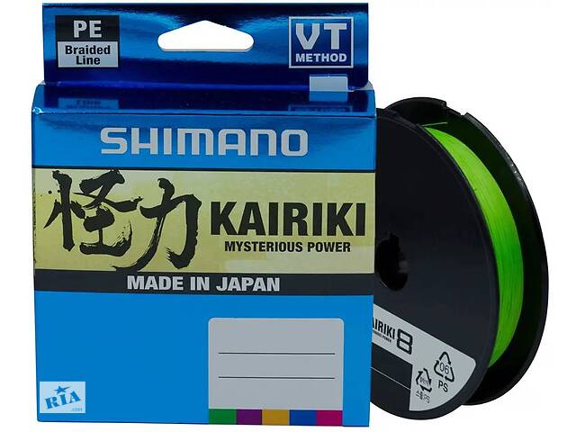 Шнур Shimano Kairiki 8 PE Mantis Green 150m 0.20mm 17.1kg (1013-2266.96.94)