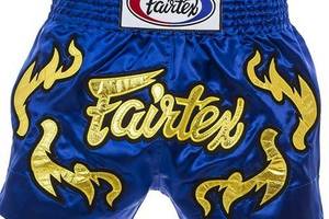 Шорты для тайского бокса и кикбоксинга BS0664 Fairtex XXL Синий (37475031)