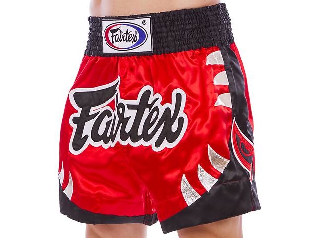 Шорты для тайского бокса и кикбоксинга Fairtex BS0611 2XL Красный-черный