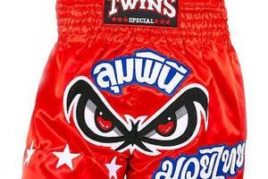 Шорты для тайского бокса и кикбоксинга TBS-02 Twins XL Красный (37426045)