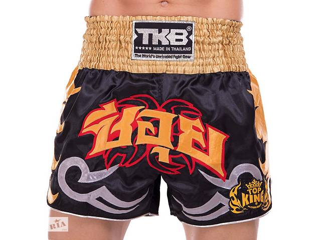 Шорты для тайского бокса и кикбоксинга TKTBS-049 Top King Boxing XXL Черный (37551086)