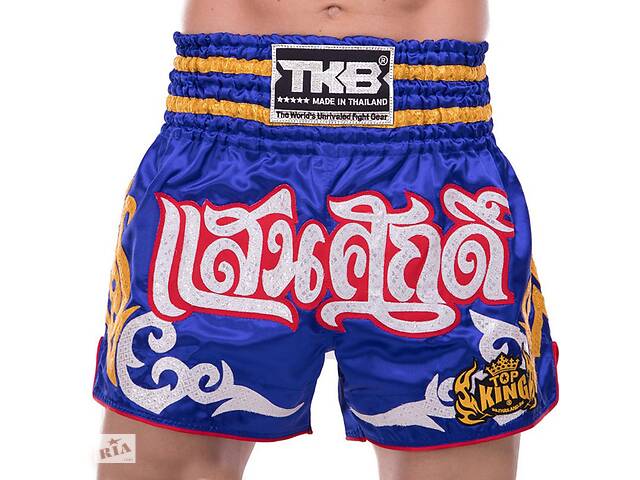 Шорты для тайского бокса и кикбоксинга TKTBS-056 Top King Boxing L Синий (37551094)