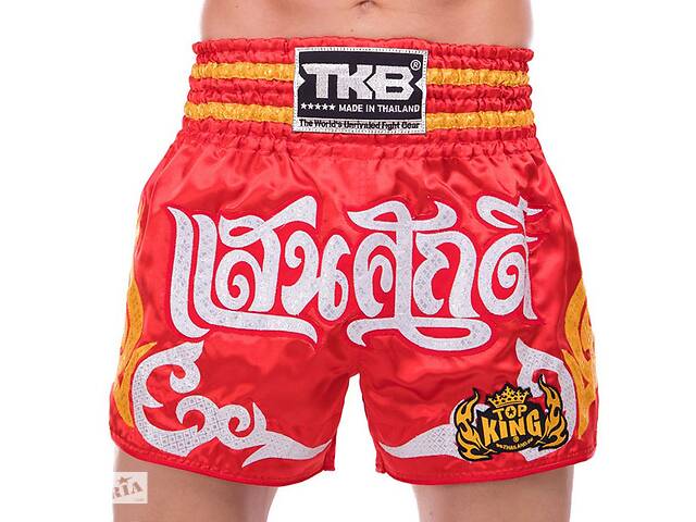 Шорты для тайского бокса и кикбоксинга TKTBS-056 Top King Boxing XXL Красный (37551094)
