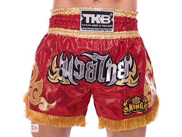 Шорты для тайского бокса и кикбоксинга TKTBS-062 Top King Boxing M Красный (37551087)