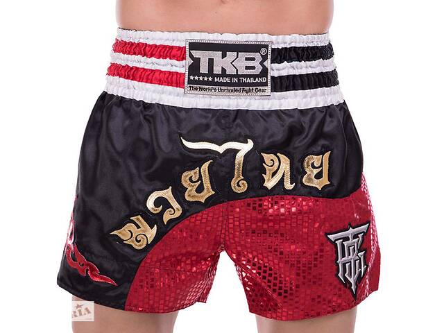 Шорты для тайского бокса и кикбоксинга TKTBS-208 Top King Boxing XXL Черно-красный (37551089)