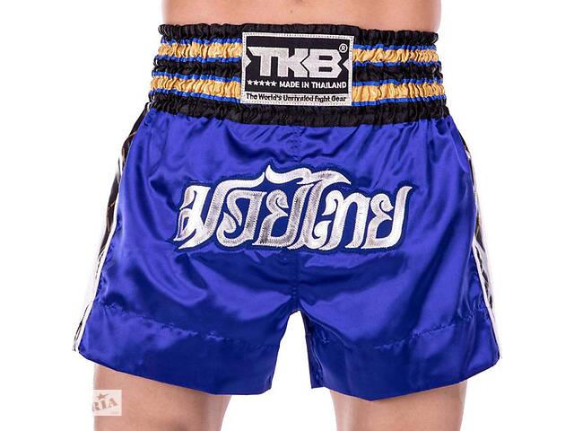 Шорты для тайского бокса и кикбоксинга TKTBS-219 Top King Boxing L Черно-синий (37551092)