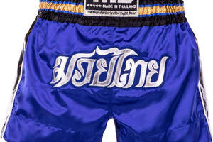 Шорты для тайского бокса и кикбоксинга TKTBS-219 Top King Boxing XL Черно-синий (37551092)