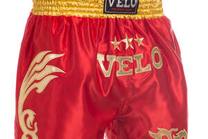 Шорты для тайского бокса и кикбоксинга Velo ULI-9200 XL Красный