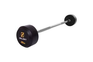 Штанга фіксована пряма гумова Zelart Rubber Coated Barbell TA-2685-40 40кг