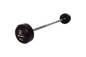 Штанга фіксована пряма гумова Zelart Rubber Coated Barbell TA-2685-35 35кг