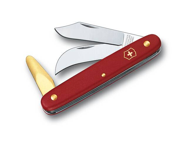 Швейцарский нож Victorinox Budding-Pruning 3 садовый 100 мм, красный, в блистре (3.9116.B1)