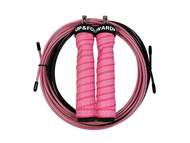 Скакалка скоростная для кроссфита UP & FORWARD Speed Rope PRO+ Розовый