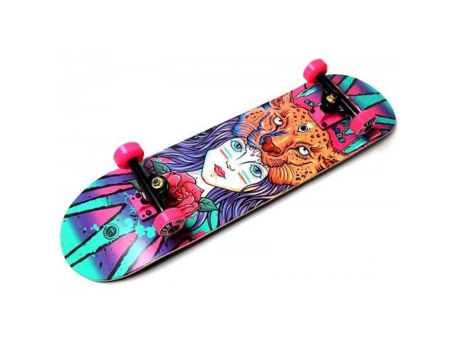 СкейтБорд деревянный от Fish Skateboard Girl and Tiger оптом