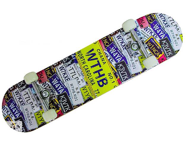 Скейтборд деревянный Sport Series Numbers 78 х 20 см Multicolor (970826683)