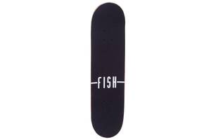 Скейтборд Fish Wolf SK-414-5 78x20x1,2 см Черный (SK000772)