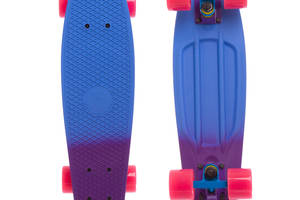Скейтборд SP-Sport Penny RUBBER SOFT FISH SK-412-4 22 Голубой-фиолетовый-Розовый