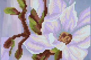 Схема для вишивки бісером ' Весняний цвіт ' часткова викладка, заготівля, 17х17 см