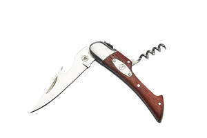 Складной нож со штопором и открывалкой на лезвии 18,5см Laguiole рукоять дерево палисандр (40268403)