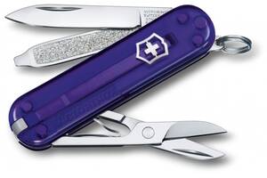 Складной нож Victorinox Classic 58 мм 7 функций Фиолетовый полупрозрачный (0.6223.T29G)