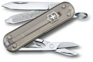 Складной нож Victorinox Classic 58 мм 7 функций Серый полупрозрачный (0.6223.T31G)