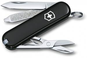 Складной нож Victorinox Classic SD 58 мм 7 функций Черный в блистере (0.6223.3B1)