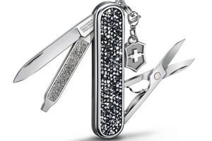 Складной нож Victorinox Classic SD Brilliant Crystal 58 мм 5 функций рукоять инкрустирована кристаллами (0.6221.35)