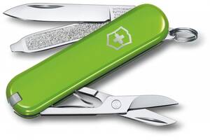 Складной нож Victorinox Classic SD Colors Smashed Avocado 58 мм 7 функций Зеленый (0.6223.43G)