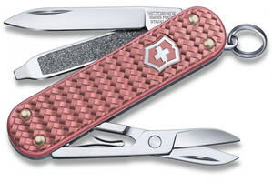 Складной нож Victorinox Classic SD Precious Alox Gentle Rose 58 мм 5 функций Розовый рифленый (0.6221.405G)