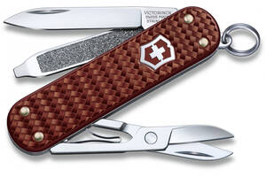 Складной нож Victorinox Classic SD Precious Alox Hazel Brown 58 мм 5 функций Коричневый рифленый (0.6221.4011G)