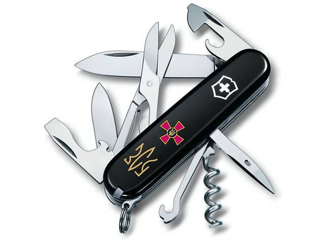 Складной нож Victorinox Climber Army Эмблема ЗСУ и Трезубец ЗСУ (1.3703.3_W1015u)