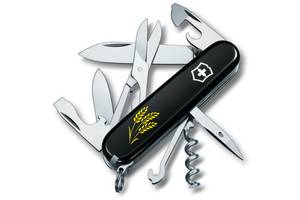 Складной нож Victorinox Climber Ukraine Колоски пшеницы 91 мм (1.3703.3_T1338u)