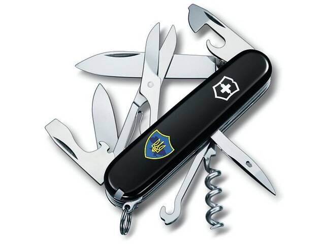 Складной нож Victorinox Climber Ukraine Трезубец на щите (1.3703.3_T1080u)