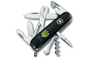 Складной нож Victorinox Climber Ukraine Трезубец с сердцем и I love Ukraine (1.3703.3_T1310u)