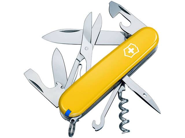 Складной нож Victorinox Climber Ukraine Желто-синий (1.3703.8.2)