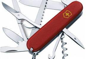 Складной нож Victorinox Huntsman Mat Красный матовый лак с желтым лого (1.3713_M0008p)